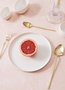 Hermia CTT0026 Plato para Servir Tartas en Porcelana Blanca 21x21x1 cm